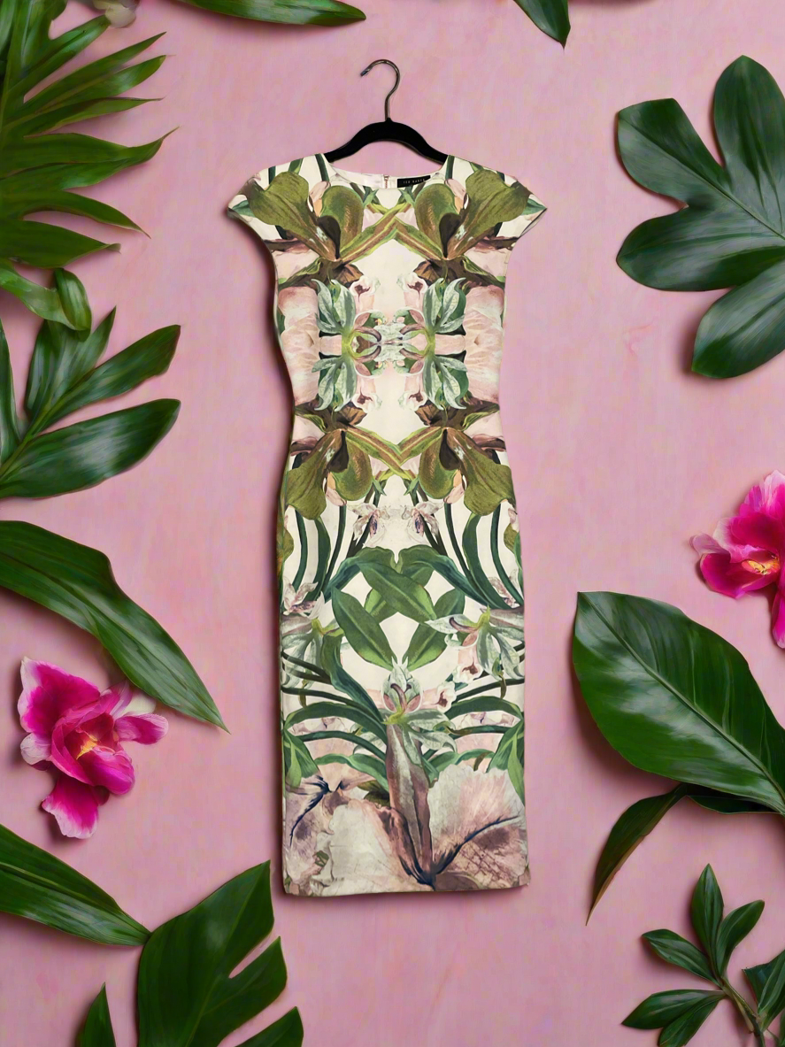 Ted Baker Safiya Jungle Orchid Print Size 2/US 6 Small